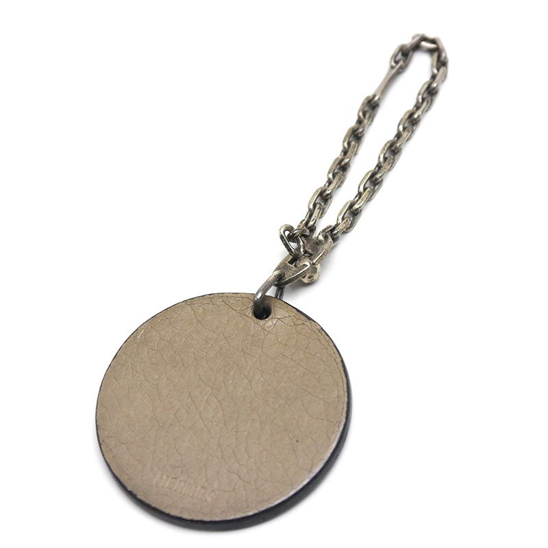 Hermes Key Holder Bag Charm Animal Charm Cabas Grayish