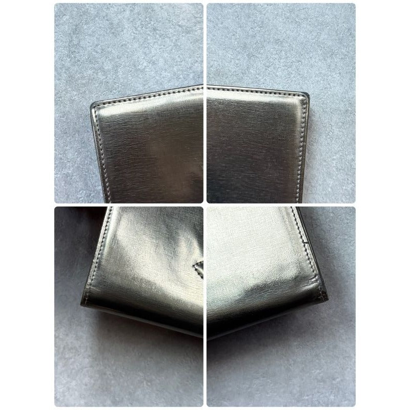 Chanel Coco Long Wallet with Clasp Gold Leather Bifold — view 8