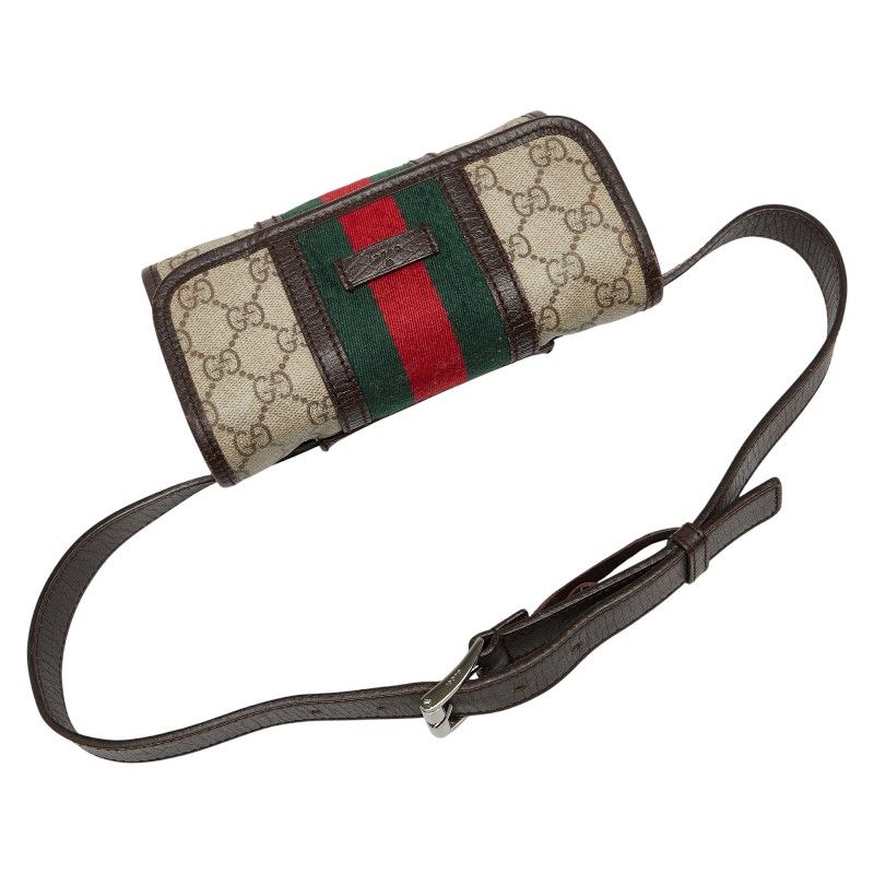 Gucci Sherry Line GG Supreme Body Bag Waist Bag 152597 Beige Multicolor PVC