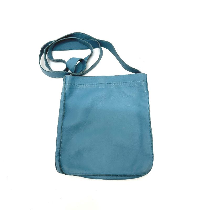 Hermes Shoulder Bag Crudo Cell Leather Blue Jean Blue