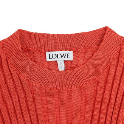 Loewe Ribbed Knit Top S359y14kcb Red S