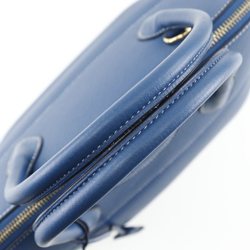 Hermes Bolide 37 G Engraved Taurillon Clemence Blue □G Ladies Handbag
