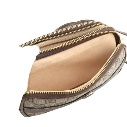 Gucci Ophidia Mini Shoulder Bag GG Supreme Canvas Leather Beige Brown 546597