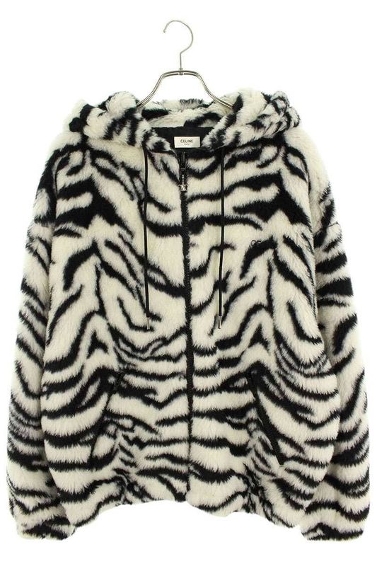 Celine 23AW 2y905386w Zip Up Alpaca Wool Hoodie Men's M