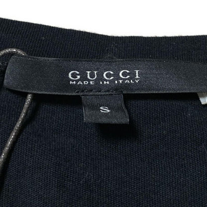 Gucci Short Sleeve T-shirt Size S Women - 271582 X3660 Black And Gold Crew Neck