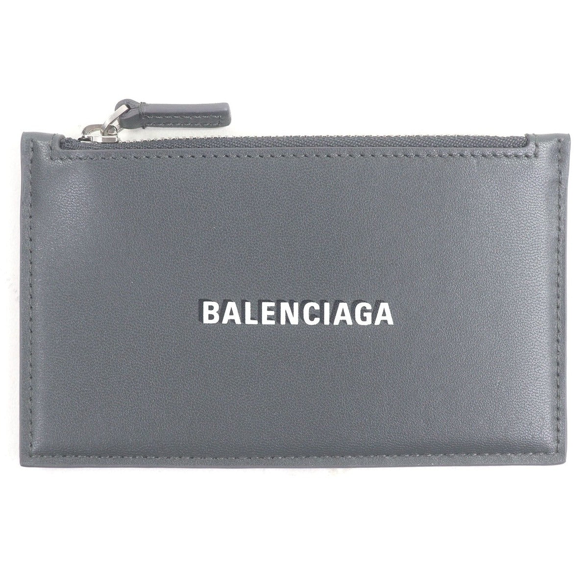 Balenciaga Logo Leather Zip