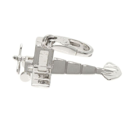 Cartier Airplane Charm Pendant Top 18K White Gold Ladies