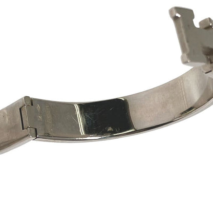 Hermes Bracelet Click Clack Bangle Hermes White And Silver