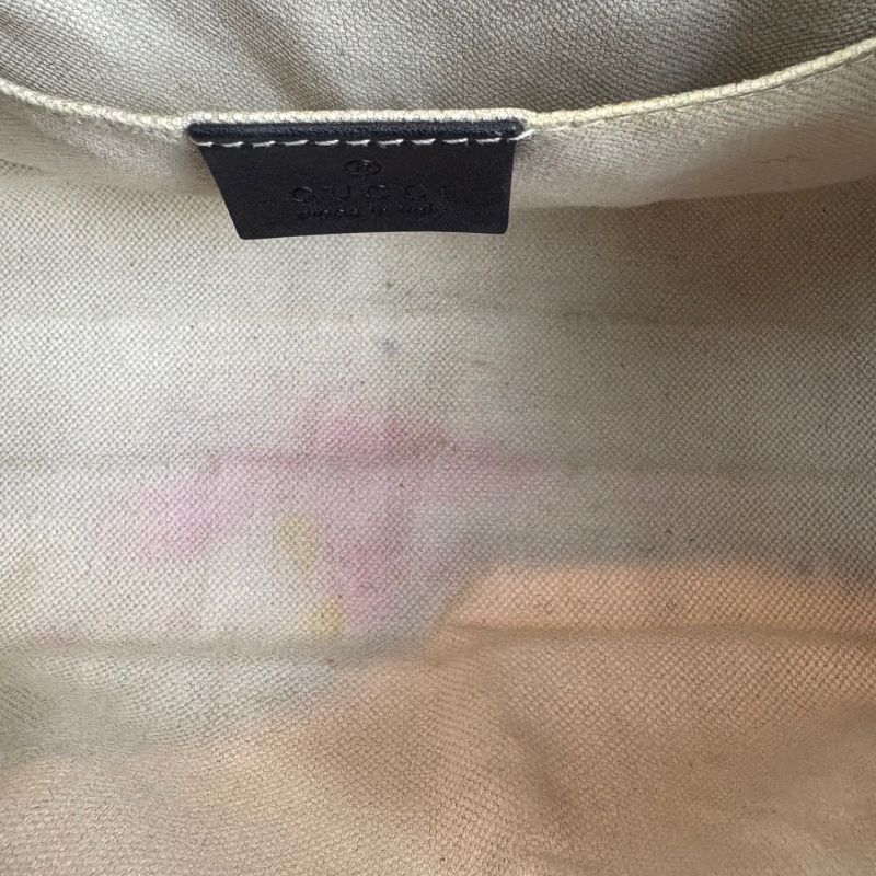 Gucci Chain Mini Shoulder Bag Sima Leather Black 2WAY Tassel Horsebit