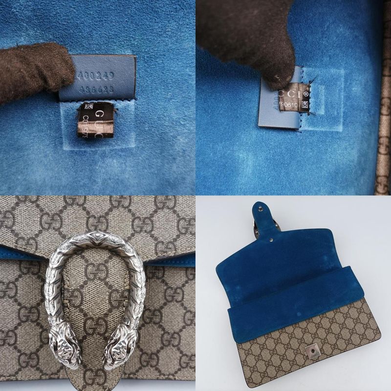 Gucci Dionysus Beige And Blue PVC Coated Canvas And Leather 400249c019790610