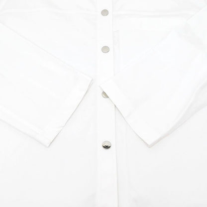 Hermes Shirt Cru De Sel White 36 Size Cotton Long Sleeve Women's