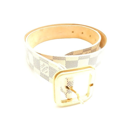 Louis Vuitton Damier Azur Ceinture 80 32 Belt Leather Gold