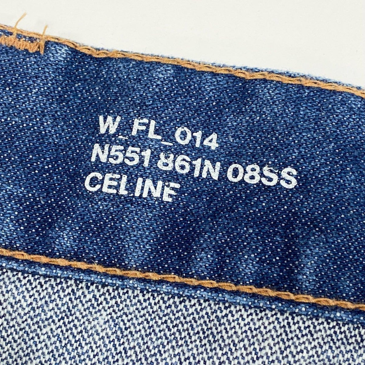 Celine Denim Jeans Trim Off Indigo 26 Cotton — view 7