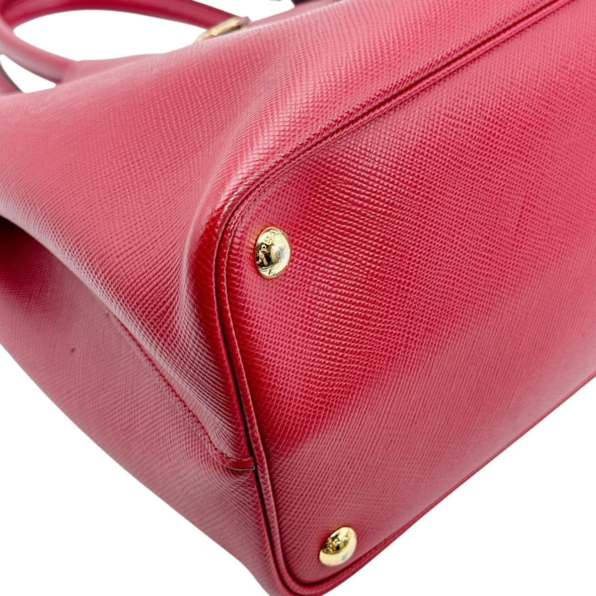 Prada Bn2775 Saffiano Shoulder Bag 2-Way Handbag Red