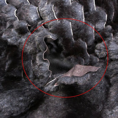 Vintage Fendi Fur Asymmetrical Long Cape Poncho Fur Coat Made in Italy Black Ur8