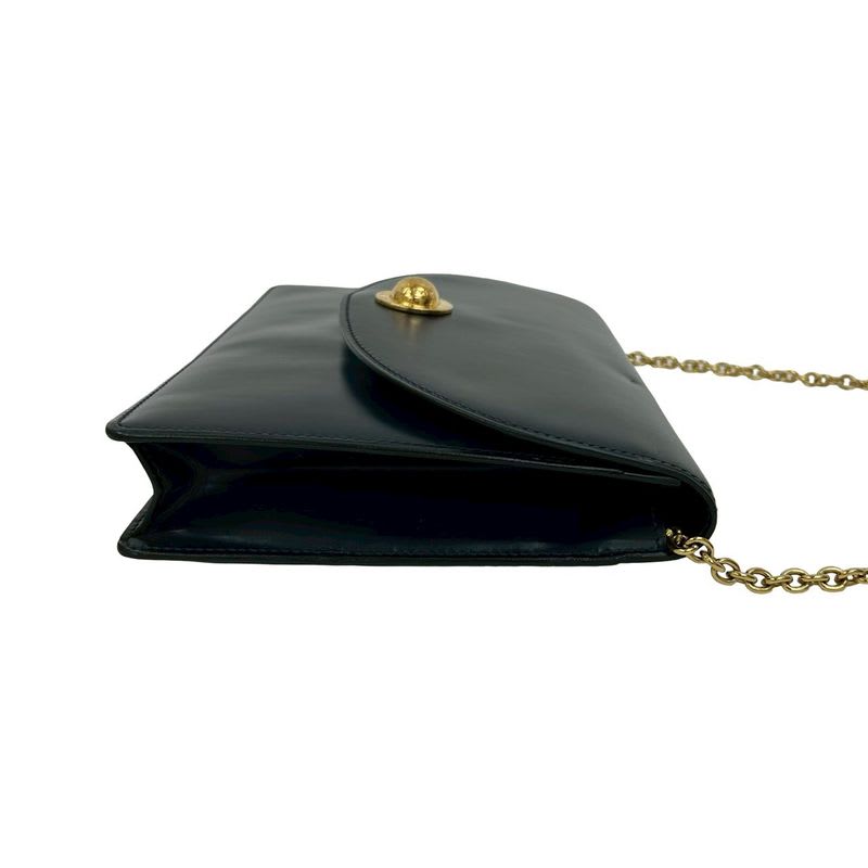 Celine Vintage Star Ball Logo Hardware Calf Leather Chain Shoulder Bag Pochette