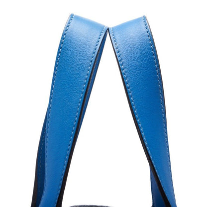 Hermes Picotin Lock MM Handbag Taurillon Clemence X Swift Blue Paradise Blue