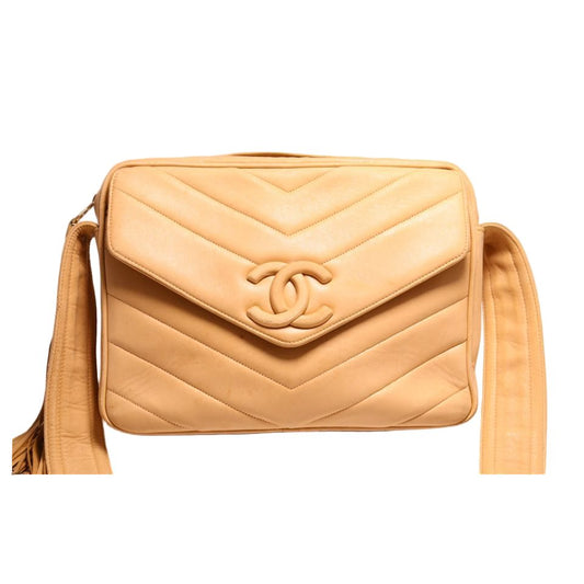 Chanel V-stitch Lambskin Shoulder Bag