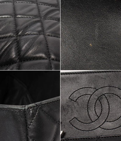 Chanel Chain Tote Bag Lambskin Silver Hardware Women's Chanel