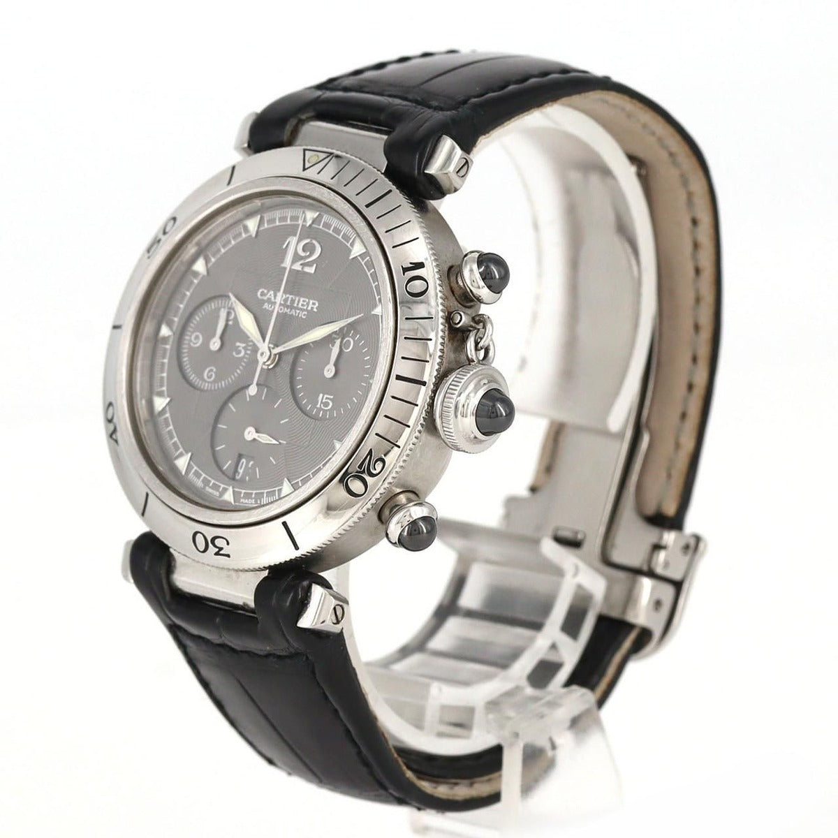 Cartier Pasha Chrono SS Automatic Volume Bracelet — view 2