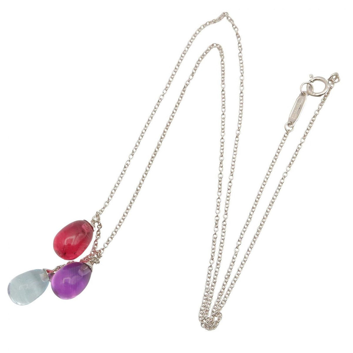 Tiffany & Co. Necklace Amethyst Aquamarine Tourmaline Rainbow Drop — view 2