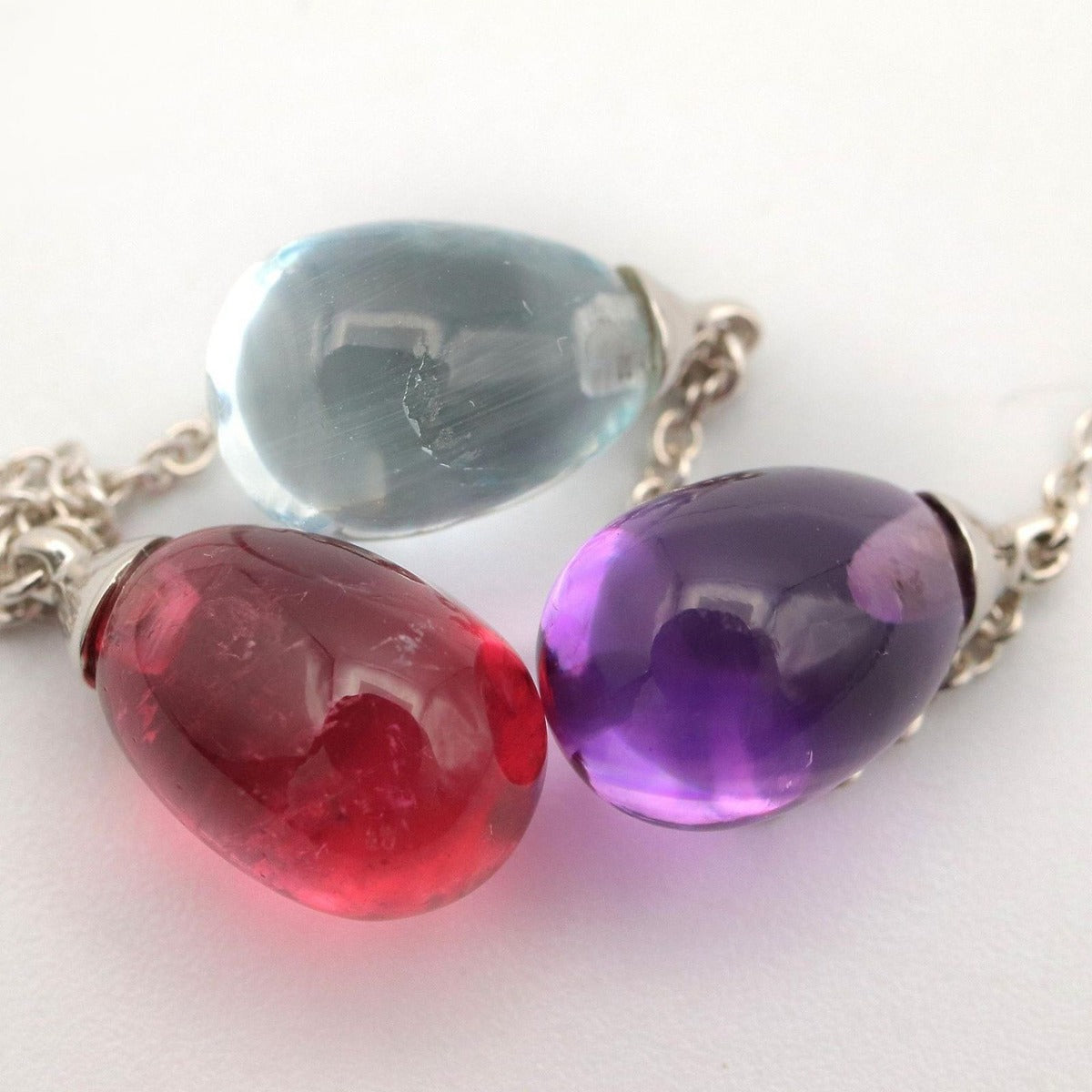 Tiffany & Co. Necklace Amethyst Aquamarine Tourmaline Rainbow Drop — view 5