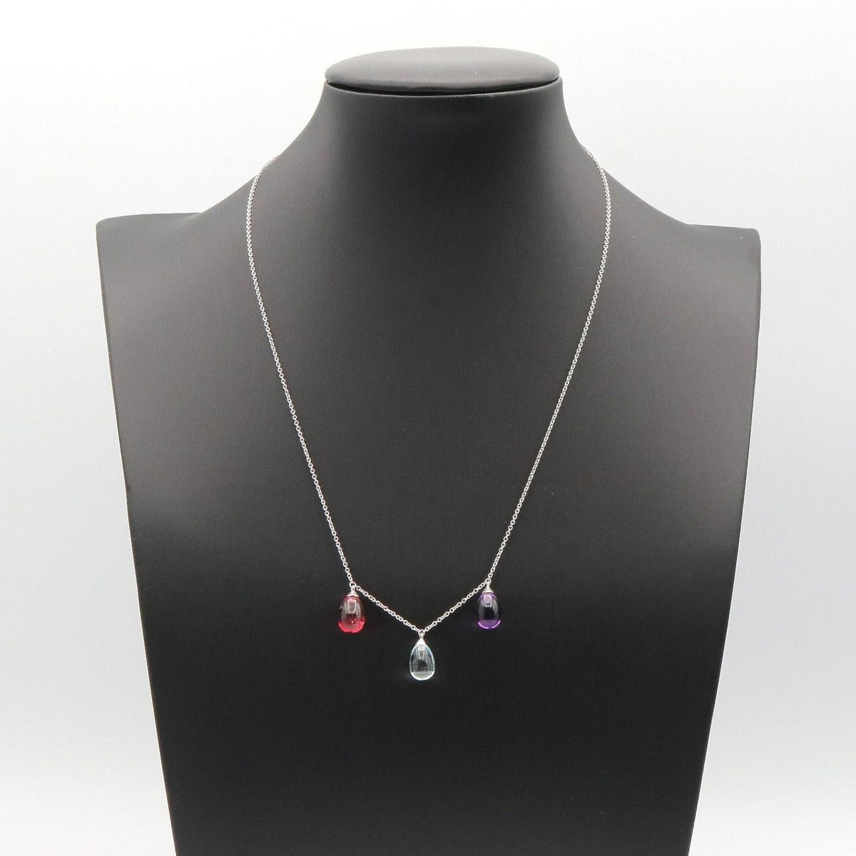Tiffany & Co. Necklace Amethyst Aquamarine Tourmaline Rainbow Drop — view 6