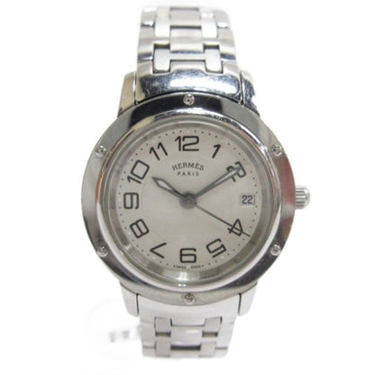 Hermes Clipper Watch Quartz White Dial