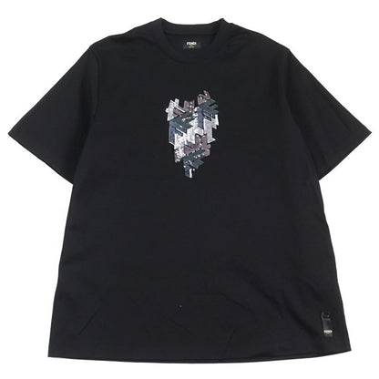 Fendi Fy1217 Made In 2023 100% Cotton Sequins With Logo Crew Neck Short Sleeves