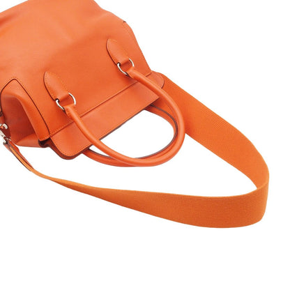Hermes Toolbox 20 Orange Silver Ever Color 2-Way Shoulder Bag — view 4