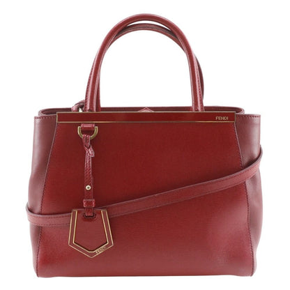 Fendi Petit Tou Jour 2-Way Shoulder Leather Red Handbag