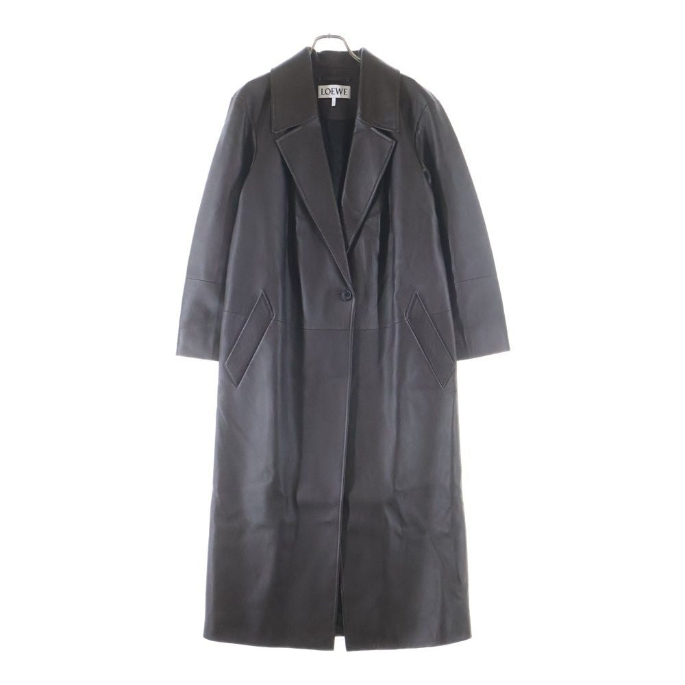 Loewe Pleated Coat in Nappa Lambskin Pressed