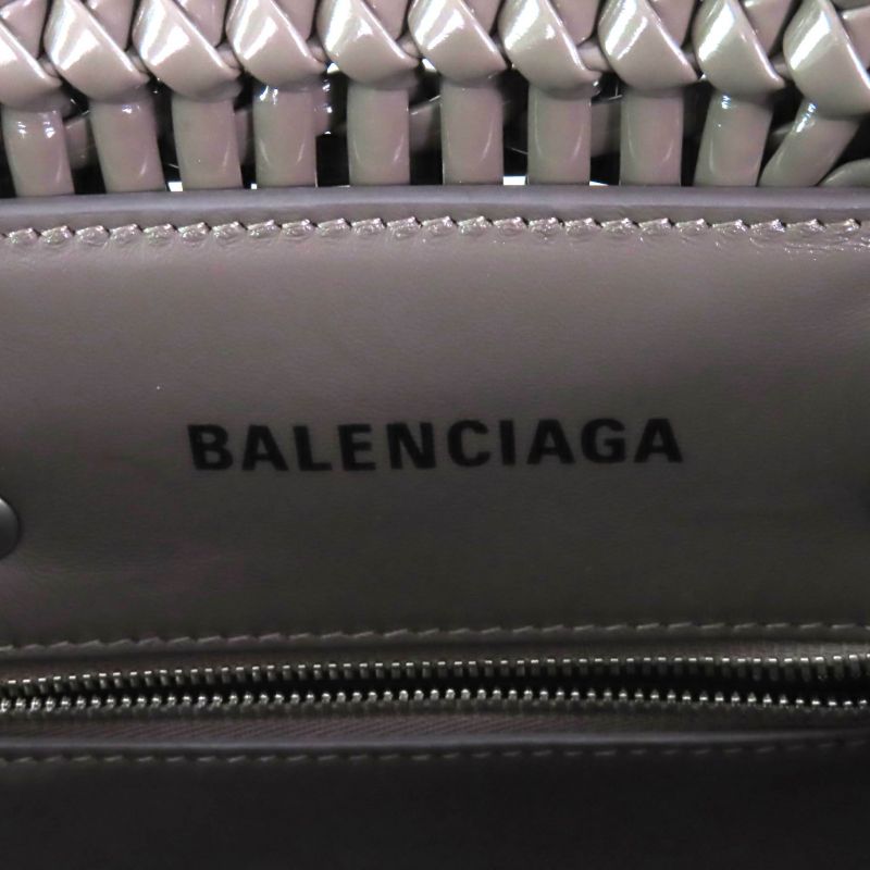 Balenciaga 671342 Bistro XS 2-way Basket Bag With Shoulder Grayish Storage With