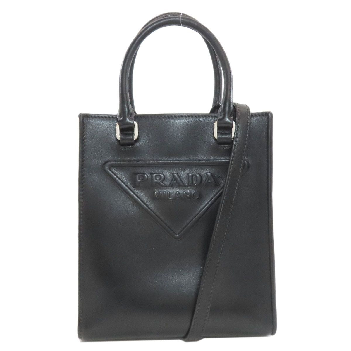 Prada Embossed Logo 2-Way Handbag Soft