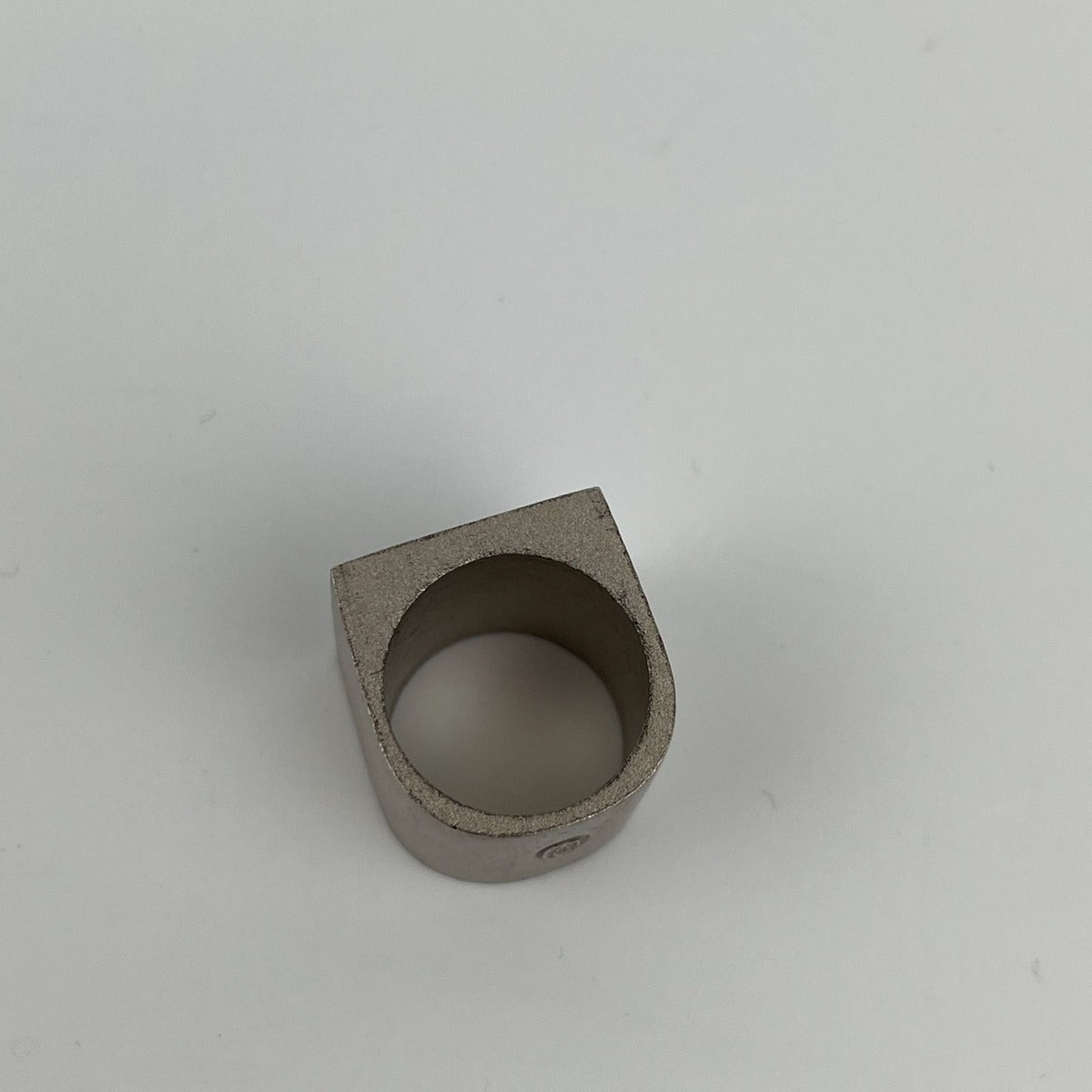 Chanel CC Logo Ring Square Silver Vintage — view 4