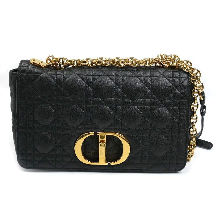 Christian Dior Caro Medium Cannage Chain Shoulder Bag Black M9242 Uwhc m900