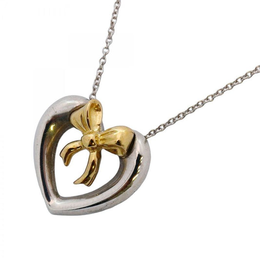 Tiffany & Co Necklace Heart/ribbon 18K Yellow Gold Yellow Gold Silver 925 Women