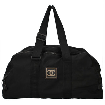 Chanel Sport Line Boston Bag A19977 Nylon Men's Boston Bag Black Excellent