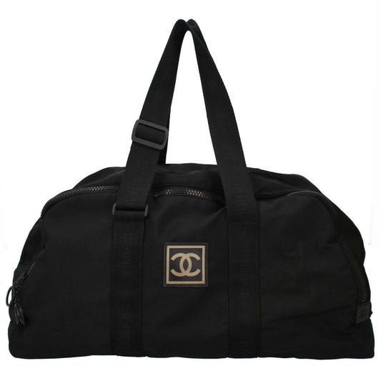 Chanel Sport Line Boston Bag A19977 Nylon Men's Boston Bag Black Excellent