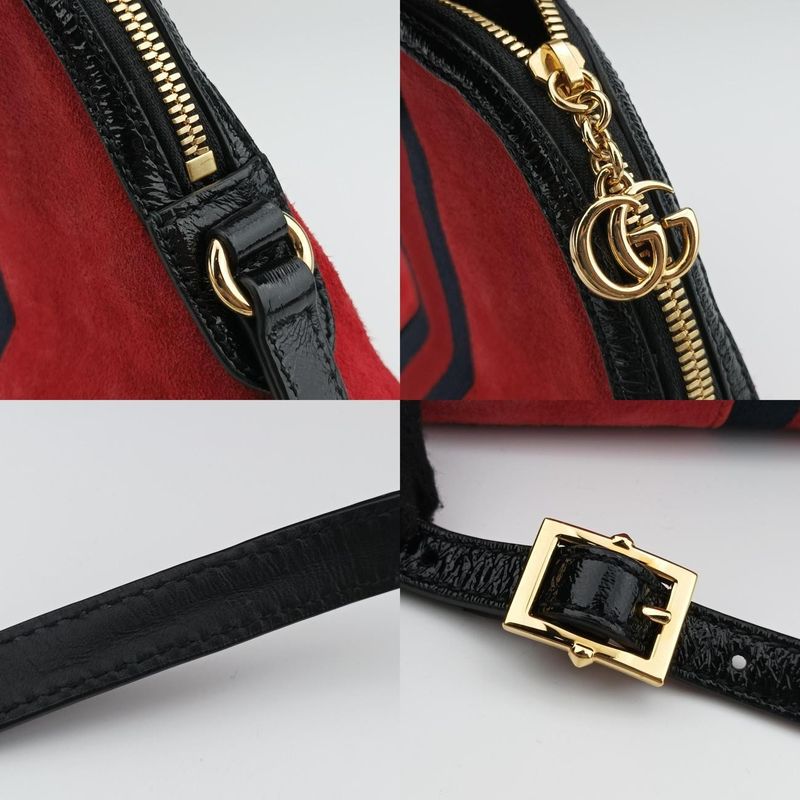 Gucci Ophidia Red And Black Suede And Leather 499621 C024426093