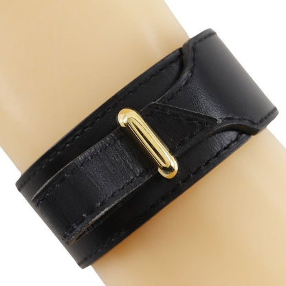 Hermes Box Calf And Gold Plated Black Unisex 9.0g Bracelet