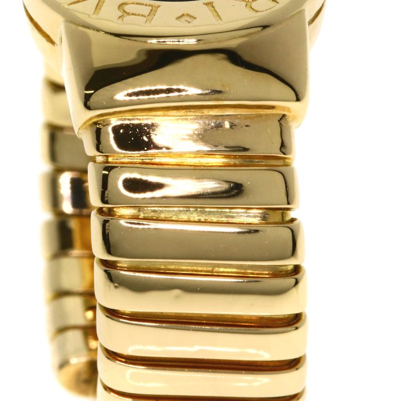 Bvlgari Bulgari Tubogas Onyx Ring And Ring 18K Yellow Gold Ladies