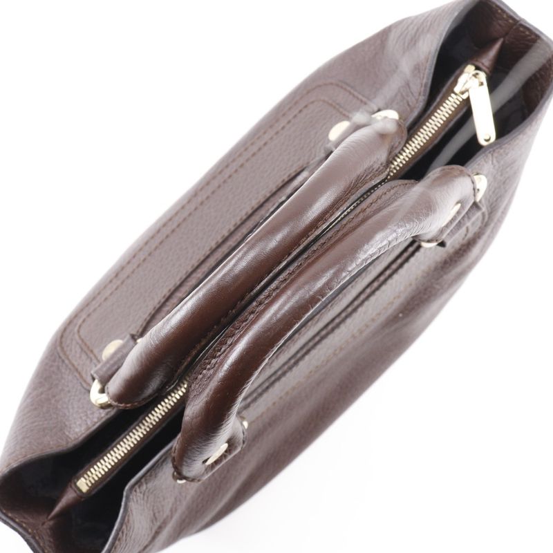 Celine Boogie Bag 134023 Leather Dark Brown Ladies Handbag