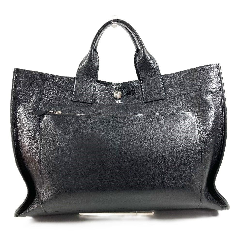 Hermes Tote Sac Berlan 40 Leather Black