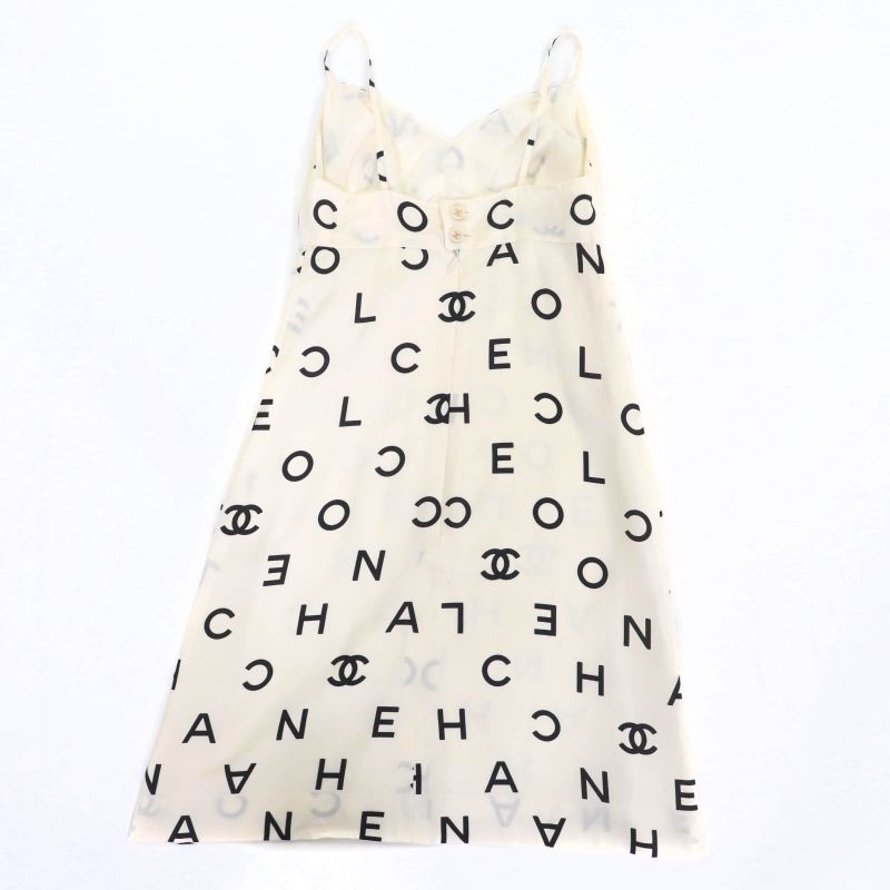 CHANEL Boutique CHANEL Boutique Vintage 97P P07977 100% Silk Full Logo Coco