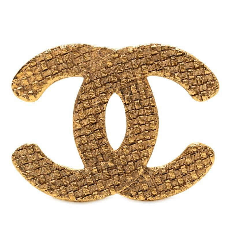 Chanel Coco Mark Braided Gold Plated