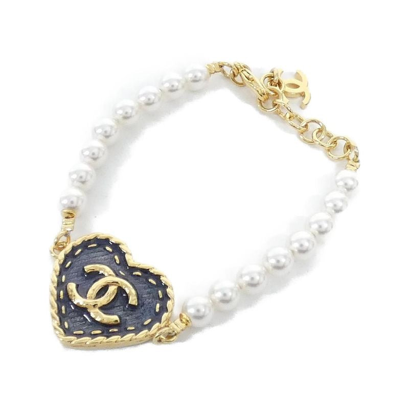 Chanel Abc724 Size 16.5 White Gold Bracelet
