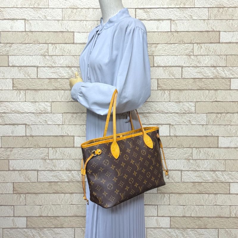 Louis Vuitton Neverfull PM Monogram Tote Bag Monogram Canvas M40155 Brown