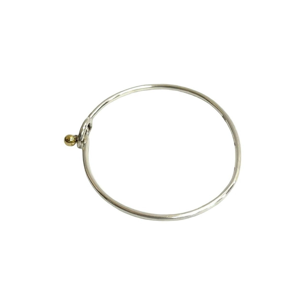 Tiffany & Co Hook Eye Love Knot Bangle 18K Yellow Bracelet Silver — view 4