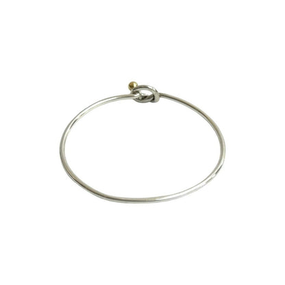 Tiffany & Co Hook Eye Love Knot Bangle 18K Yellow Bracelet Silver — view 6